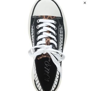Studded Sneakers with touch of Animal Print NWT